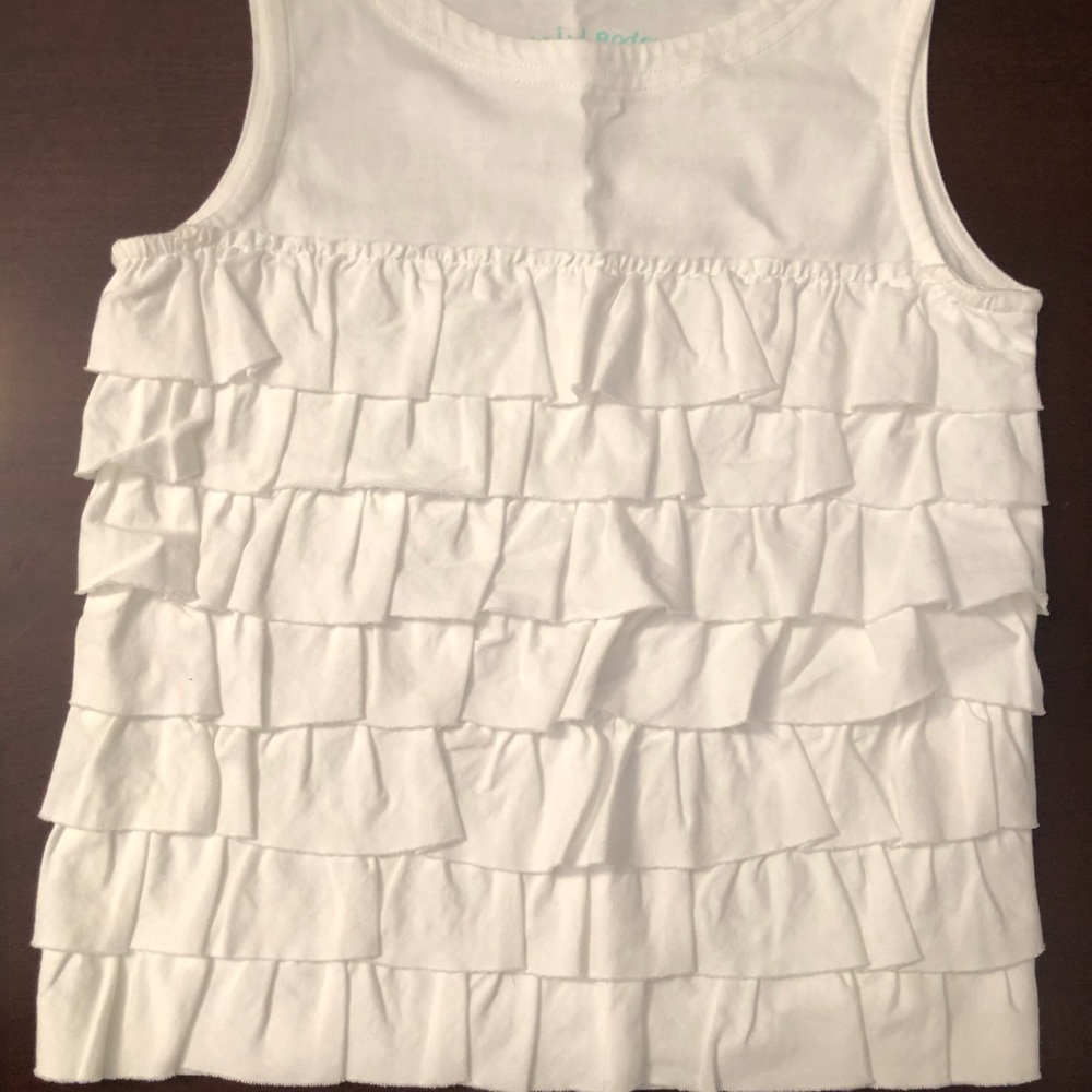 Girls mini Biden white ruffle shirt size 5-6